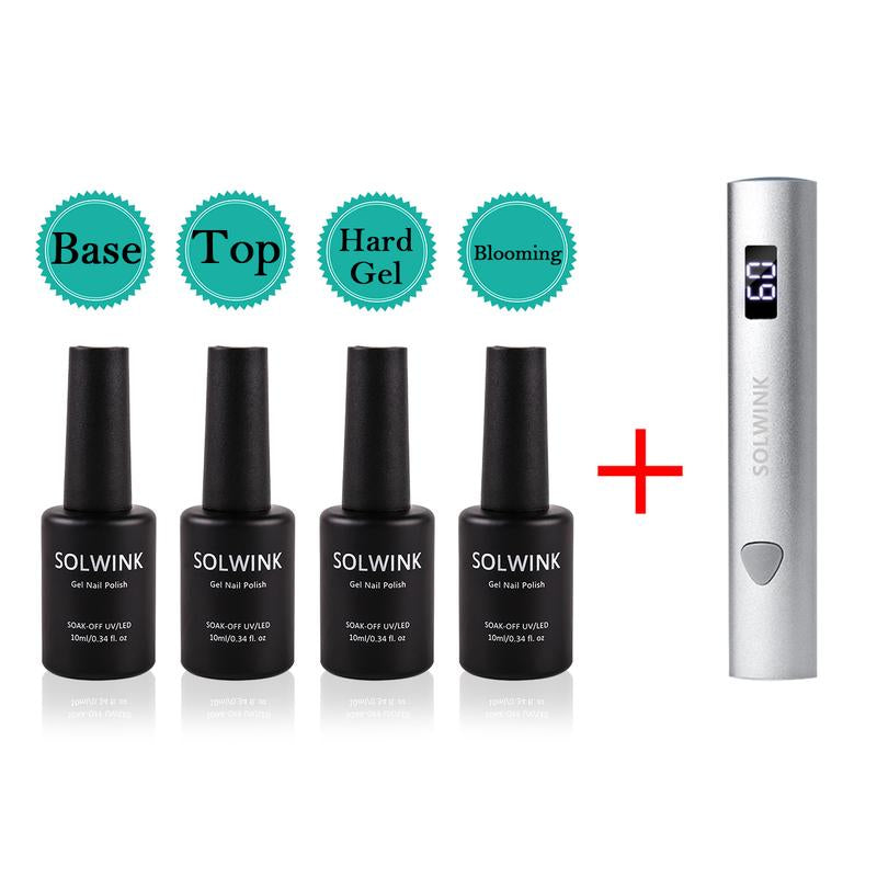 Rock Sugar No Wipe Top Coat Base Coat Hald Gel Blooming Foundation Nail Polish Soak off UV LED Nail Gel