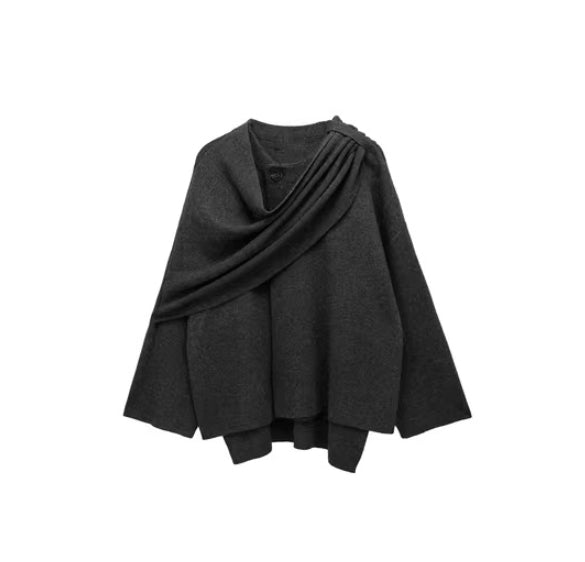 Women's Loose Casual Cape Knitted Sweater Coat