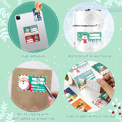 500 PCS Christmas Gift Tags - Gift Tags for Christmas Presents | Christmas Gifts for Women Men Mom - Christmas Wrapping Paper - Christmas Decorations,2.95 X 1.6 Inch