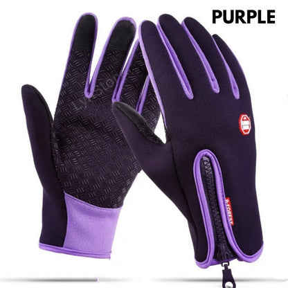 Winter Touch Screen Motorcycle Gloves – Waterproof Fleece Sports Gloves