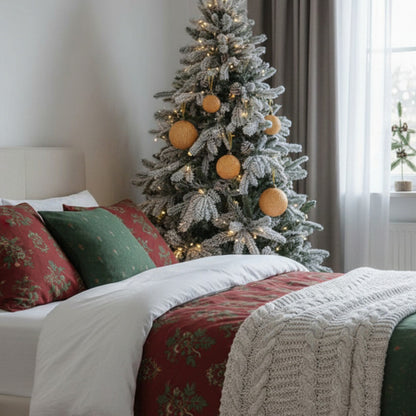 6PCS Glass Christmas Ball Ornaments – Shimmering Festive Hanging Decorations for Xmas Tree & Holiday Parties