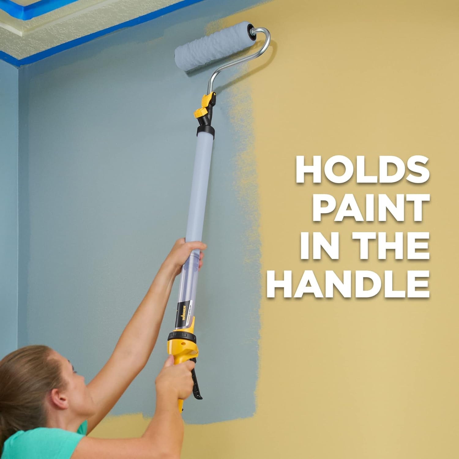 Spraytech 2419329 Paintstick EZ Roller Paint Roller, Long Handle Extension Roller for Painting Interior Walls and Ceilings