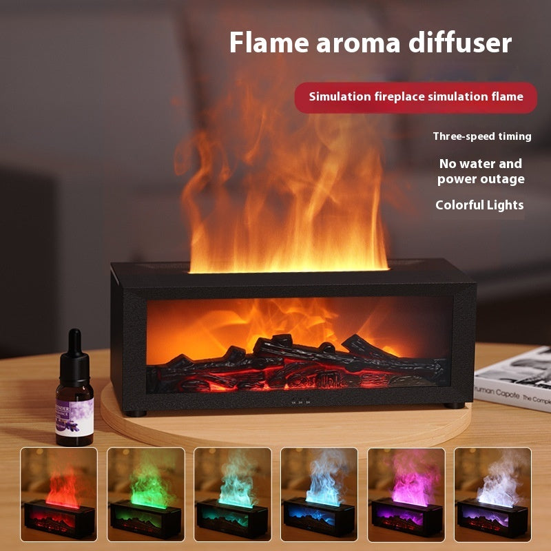 New Flame Aromatherapy Machine – Colorful 3D Flame Essential Oil Diffuser & Humidifier