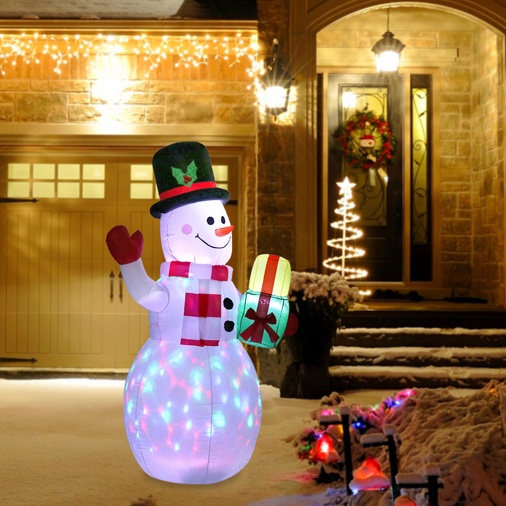 Christmas LED Lights Glowing Santa Tree Snowman Inflatable