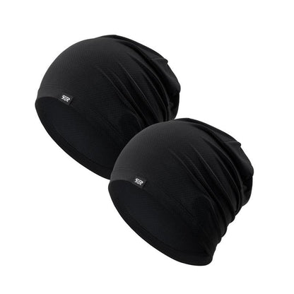 Longlong Breathable Skull Cap Men Do-Rag Lightweight Sweat Wicking Hat Head Wrap under Helmet Liner for Motorcycle Running Bandana Cycling