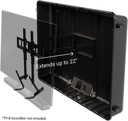 XL Weatherproof 44” Outdoor TV and Soundbar Enclosure