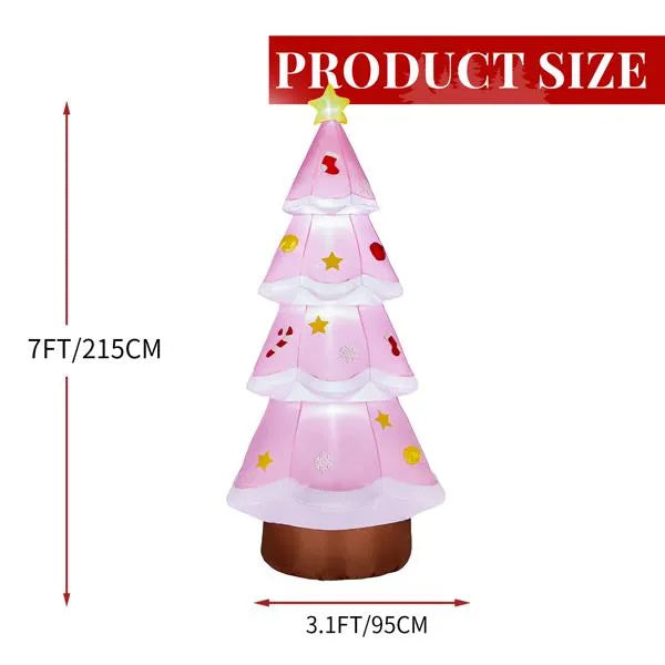 7.2FT Lighted Christmas Inflatable Tree – Yard Decoration
