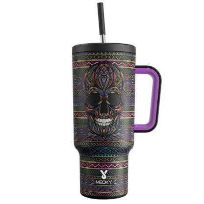【Halloween Carnival】Meoky 40Oz Reusable Stainless Steel Car Cup,Portable Leak-Proof Water Cup, Keeps Cold for 24 Hours,Suitable for Outdoor Travel,Holiday Gift