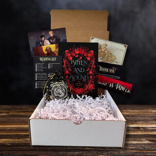 Bitten and Bound the Complete Trilogy Signed Paperback + Character Art - MMF Vampire Romantasy, Includes Given, Stolen, Kept Books
