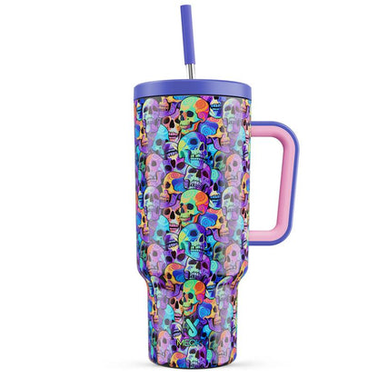 【Halloween Carnival】Meoky 40Oz Reusable Stainless Steel Car Cup,Portable Leak-Proof Water Cup, Keeps Cold for 24 Hours,Suitable for Outdoor Travel,Holiday Gift