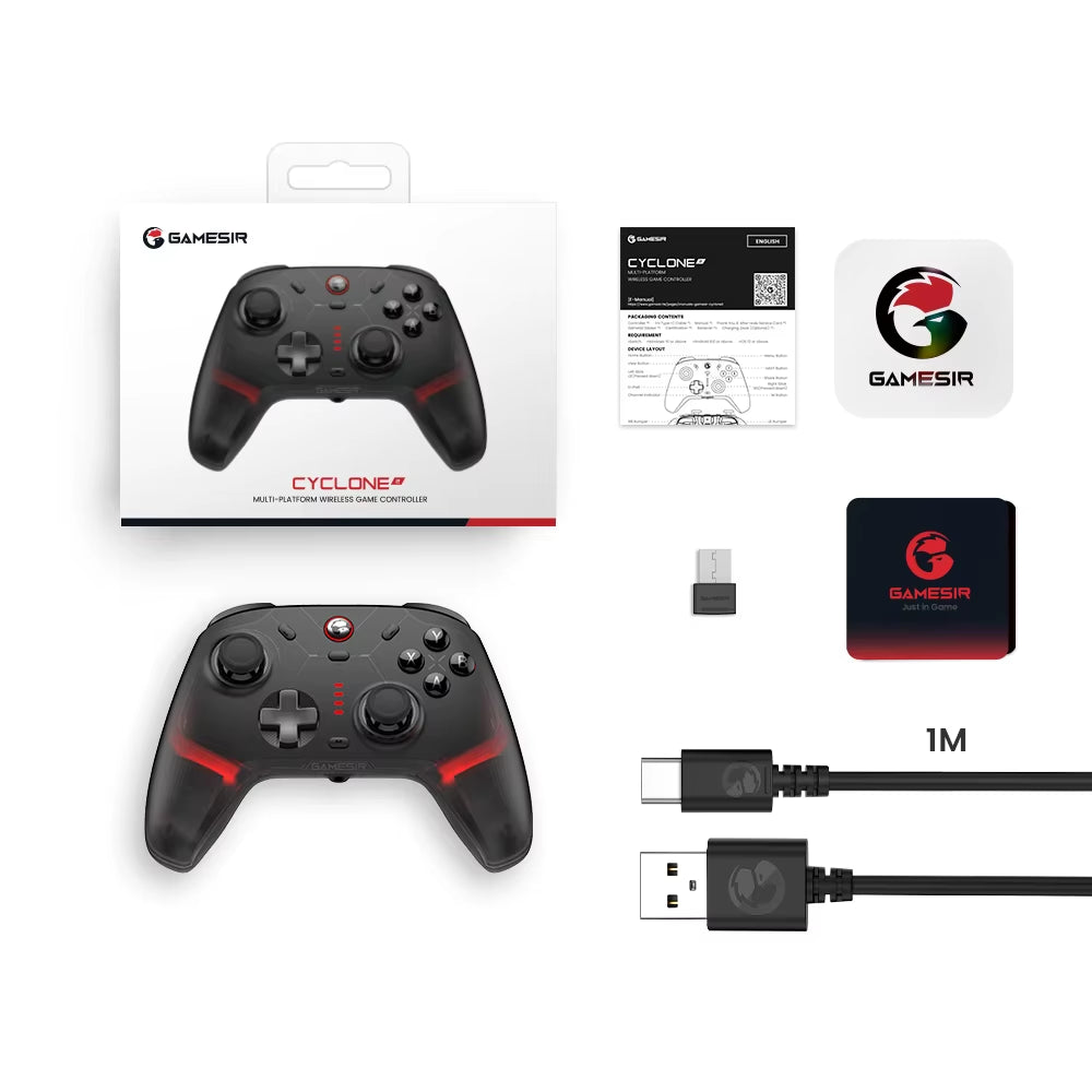 Gamesir Cyclone 2 Wireless Controller for Nintendo Switch 2 / Iphone / Android, Bluetooth Gamepad with Hall Effect Triggers