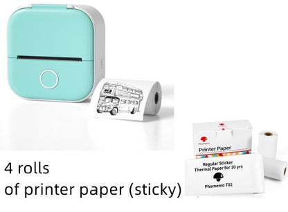 Portable Mini Thermal Label Printer Bluetooth-Compatible Inkless Photo Printer