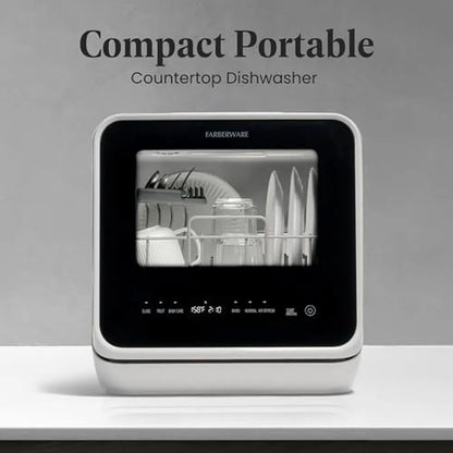 Portable Countertop Dishwasher 5L Water Tank 5-Program Home RV Apartment Washing Glass Baby