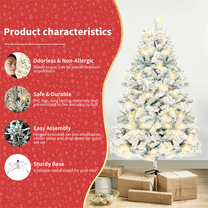 Snow PVC Artificial Christmas Tree for Home & Store Window Decor