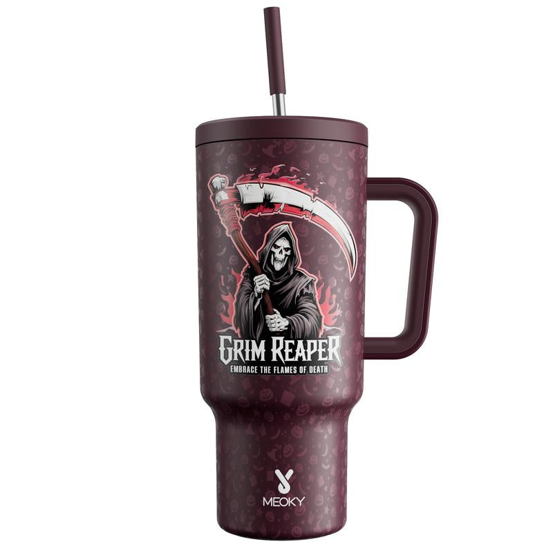 【Halloween Carnival】Meoky 40Oz Reusable Stainless Steel Car Cup,Portable Leak-Proof Water Cup, Keeps Cold for 24 Hours,Suitable for Outdoor Travel,Holiday Gift