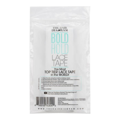 Bold Hold Lace Wig Tape for Wigs by the Hair Diagram