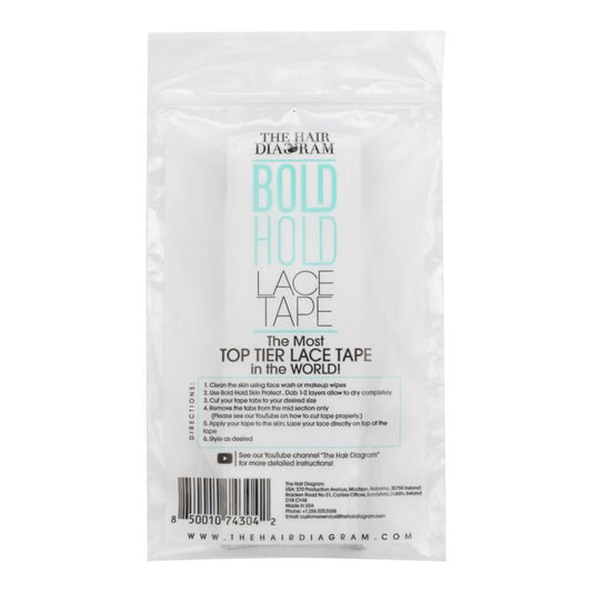 Bold Hold Lace Wig Tape for Wigs by the Hair Diagram