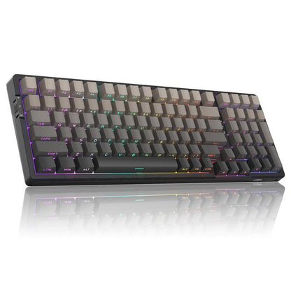 Magegee Light100 Wireless Creamy Keyboard, 96% Gasket, Hot Swappable, 3 Connection Methods, RGB Backlit, 8000Mah Battery, PBT Keycaps Gaming Room Supplies