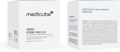 Zero Pore Pads 2.0, Dual-Textured Facial Toner Pads for Exfoliation and Pore Care with 4.5% AHA Lactic Acid & 0.45% BHA Salicylic Acid, Ideal for All Skin Types, Korean Skin Care (70 Pads)