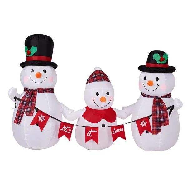 6.2FT Lighted Christmas Inflatable Snowman Family