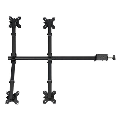 Quad LCD Monitor Desk Mount Stand Heavy Duty Fully Adjustable 4 Screens Upto 27"