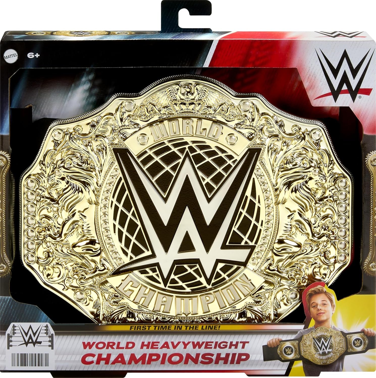 Championship Title, World Heavyweight Championship Role-Play & Costume Piece, Leather-Like Belt 3+ Feet with One-Time Adjustment