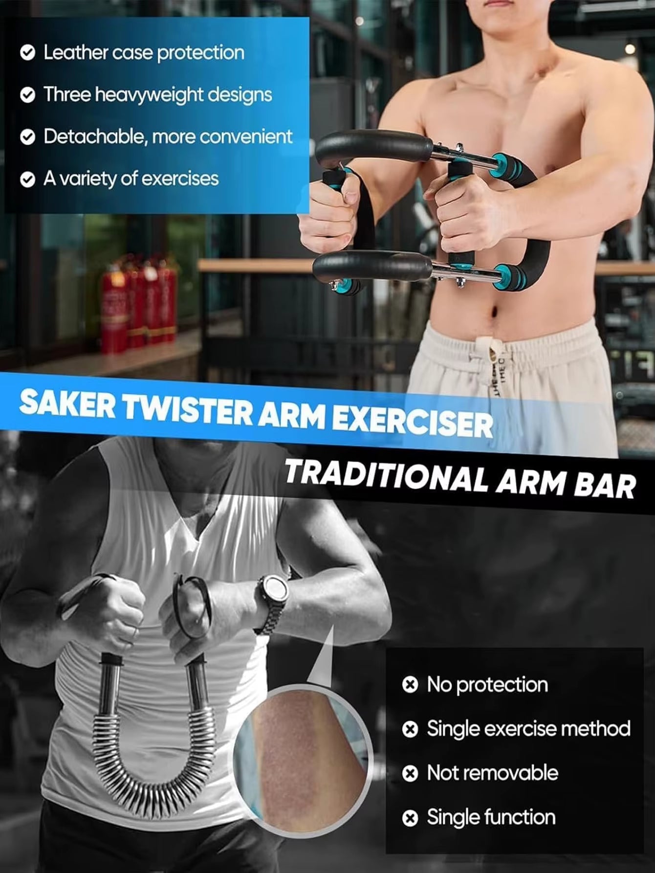The Ultimate Arm Trainer Adjustable Chest Expander Arm Exerciser Shoulder Muscle Training Fitness Equipment Fitness Anywhere