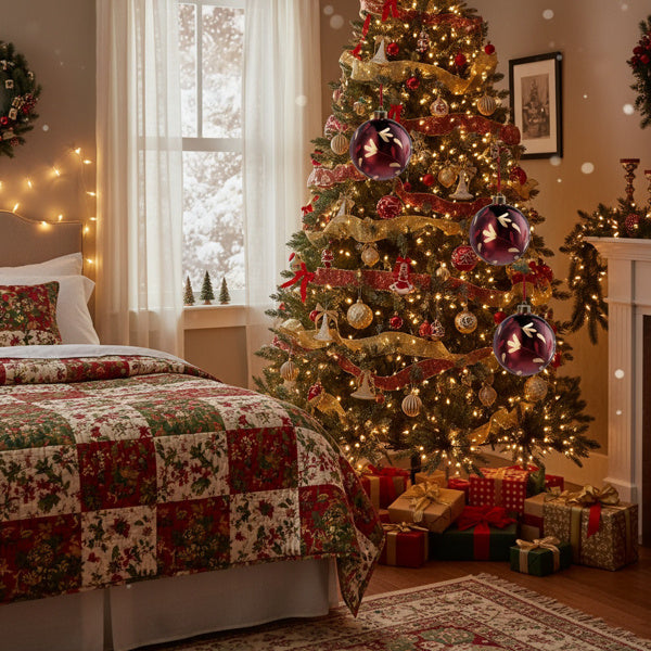 4PCS Glass Christmas Ball Ornaments – Shiny Hanging Decorations for Xmas Tree & Holiday Parties