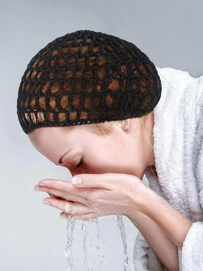 Solid Color Hollow Out Design Net Hats, Casual Elastic Hair Cap for Women, Fashionable Hair Net Accessories for Daily Wear