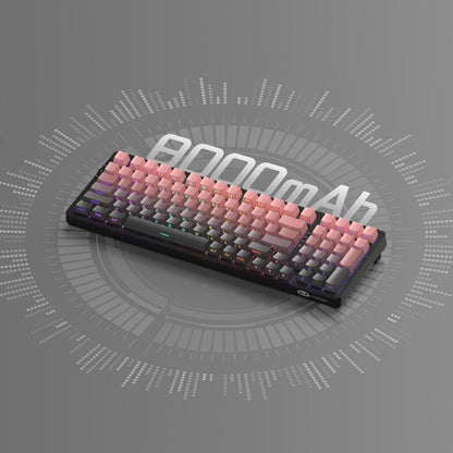 Magegee Light100 Wireless Creamy Keyboard, 96% Gasket, Hot Swappable, 3 Connection Methods, RGB Backlit, 8000Mah Battery, PBT Keycaps Gaming Room Supplies