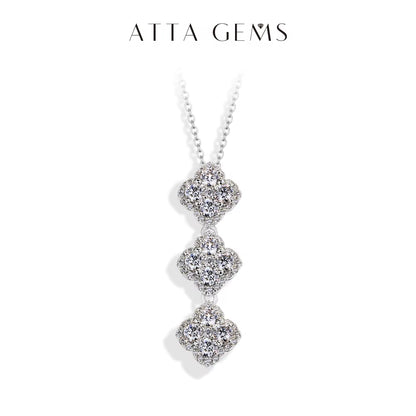 2025 Necklaces for Women Full D Color Moissanite 925 Sterling Silver Pendant Classic Engagement Wedding Fine Jewelry