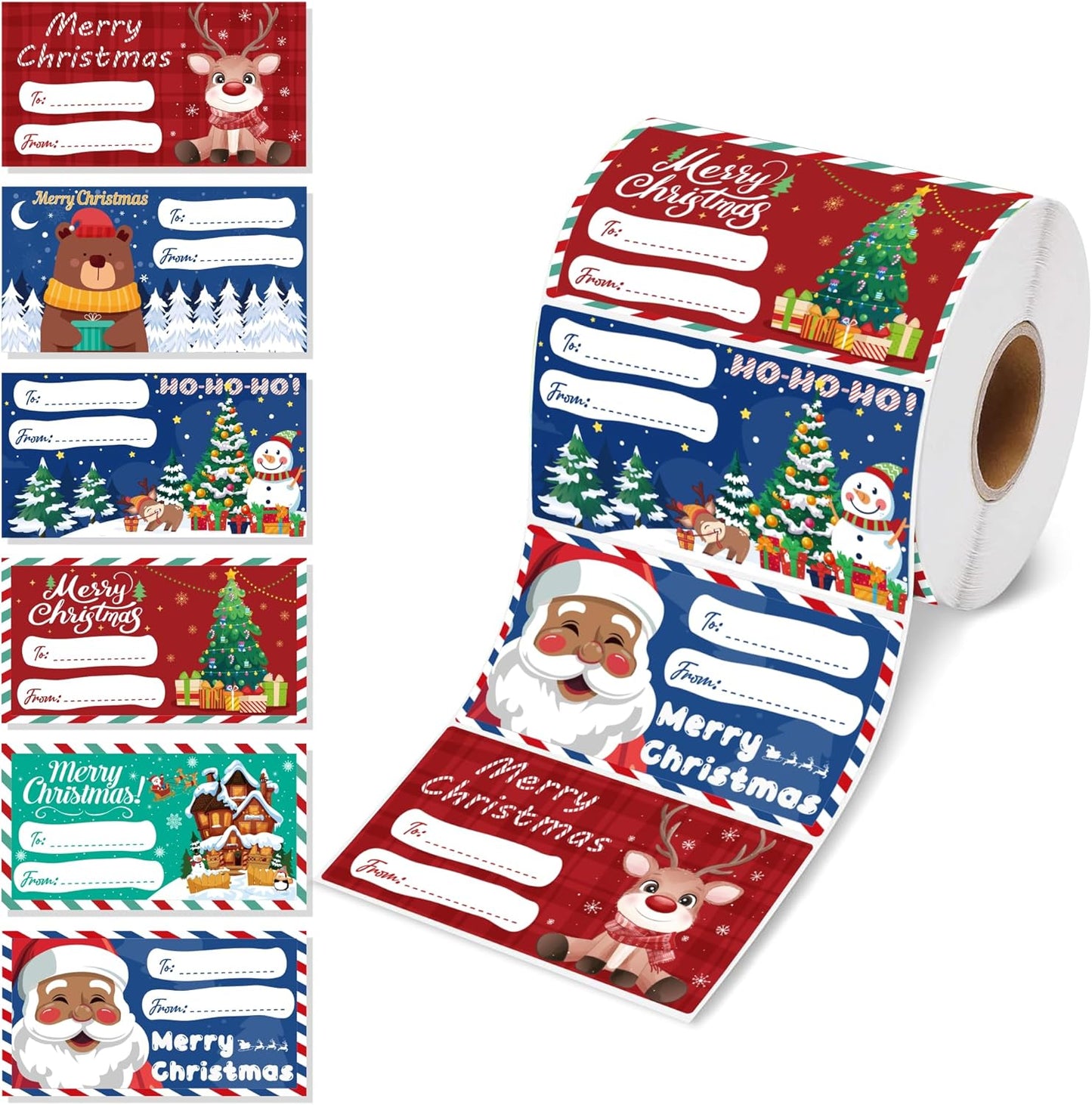 500 PCS Christmas Gift Tags - Gift Tags for Christmas Presents | Christmas Gifts for Women Men Mom - Christmas Wrapping Paper - Christmas Decorations,2.95 X 1.6 Inch