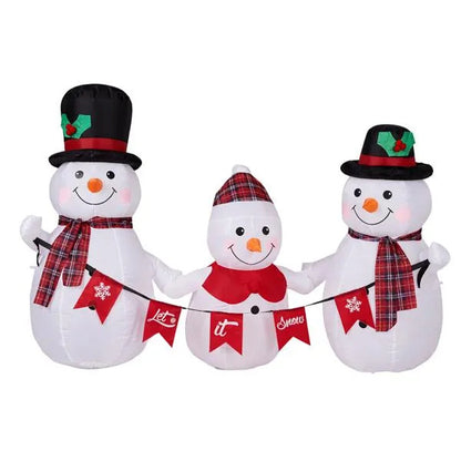 6.2FT Lighted Christmas Inflatable Snowman Family