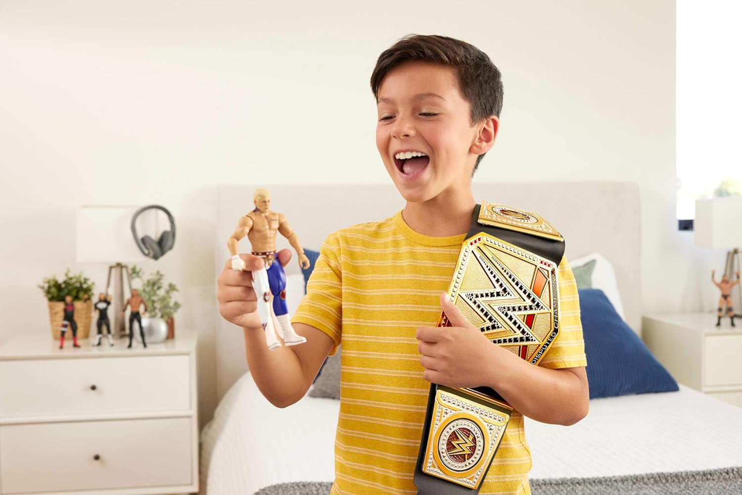Championship Title, World Heavyweight Championship Role-Play & Costume Piece, Leather-Like Belt 3+ Feet with One-Time Adjustment