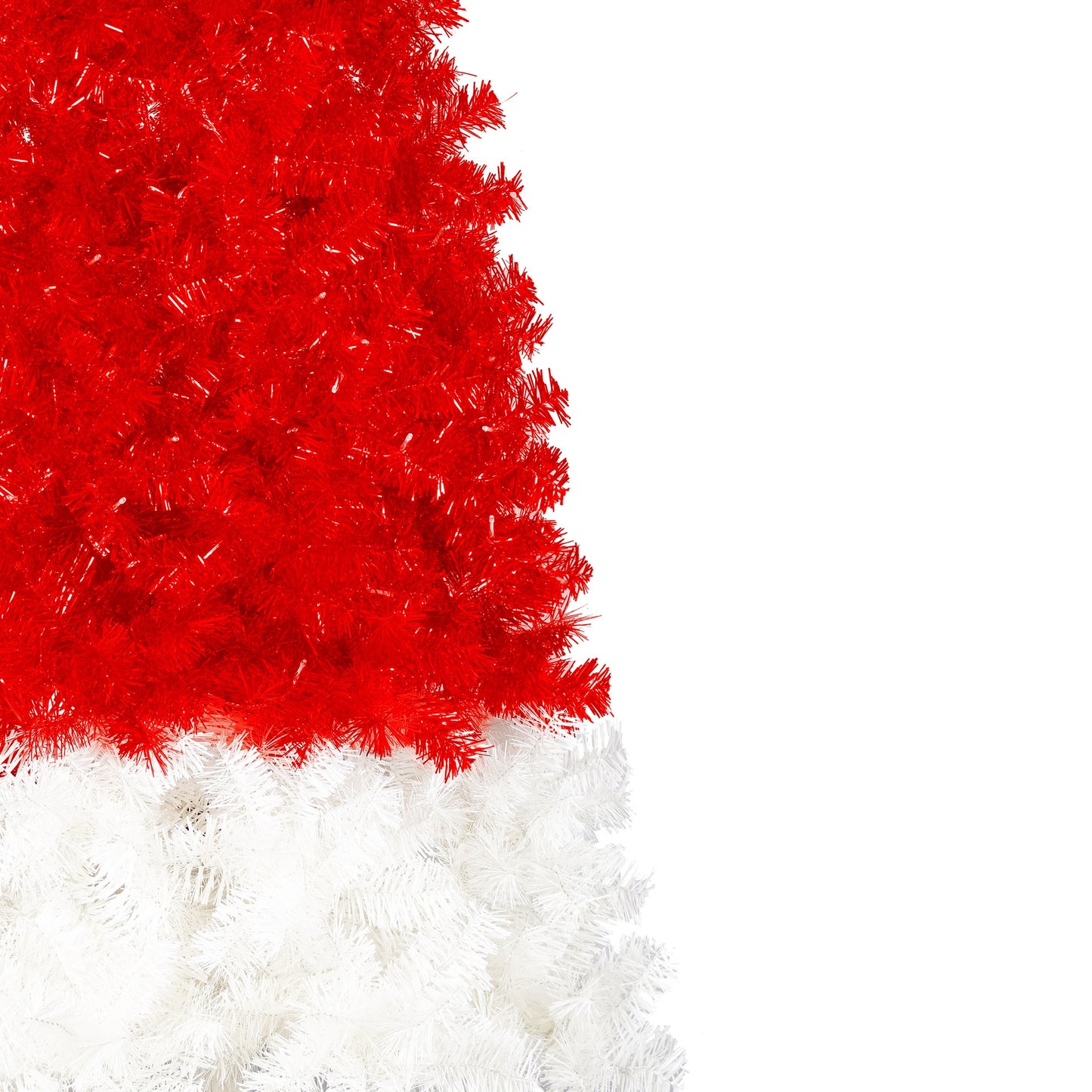 6FT Santa Hat  Christmas Tree With LED Lights | Curved Xmas Tree