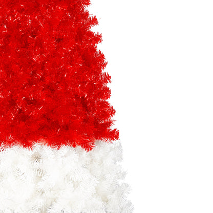 6FT Santa Hat  Christmas Tree With LED Lights | Curved Xmas Tree