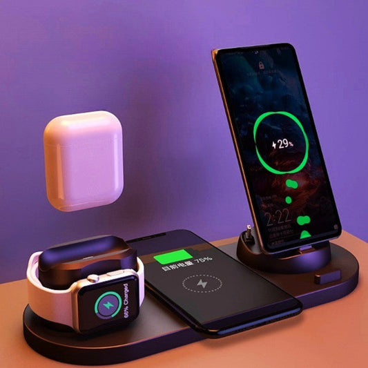 6-in-1 Wireless Charging Station – Fast Charger Dock for iPhone