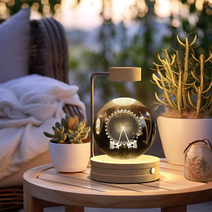 Cosmic Dinosaur Crystal Night Light – USB Bedside Lamp Gift