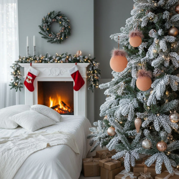 4PCS Glass Christmas Ball Ornaments – Shiny Holiday Hanging Decorations for Xmas Tree