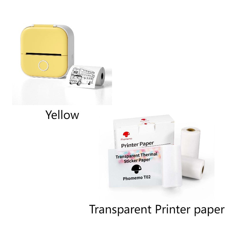 Portable Mini Thermal Label Printer Bluetooth-Compatible Inkless Photo Printer