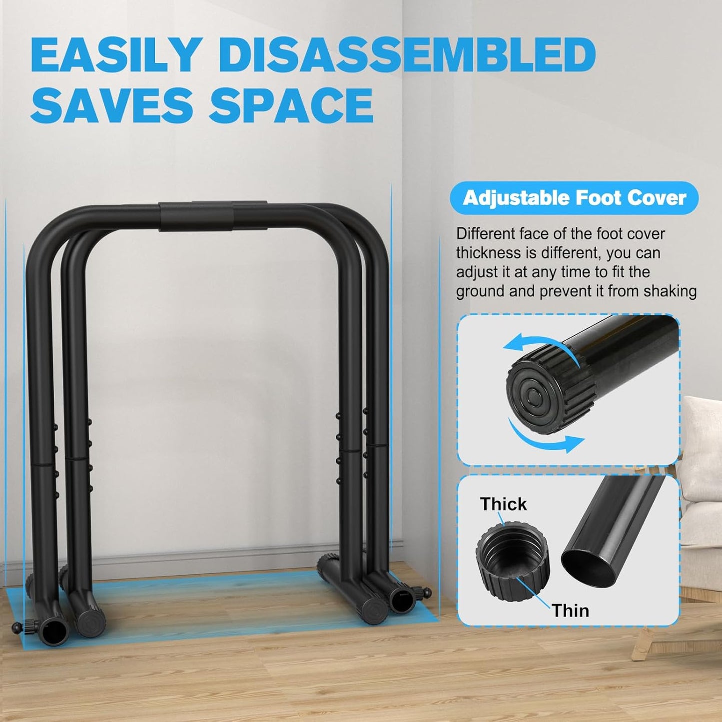 Dip Station Functional Heavy Duty Dip Stands Fitness Workout Dip Bar Station Stabilizer Parallette Push up Stand