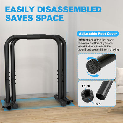 Dip Station Functional Heavy Duty Dip Stands Fitness Workout Dip Bar Station Stabilizer Parallette Push up Stand