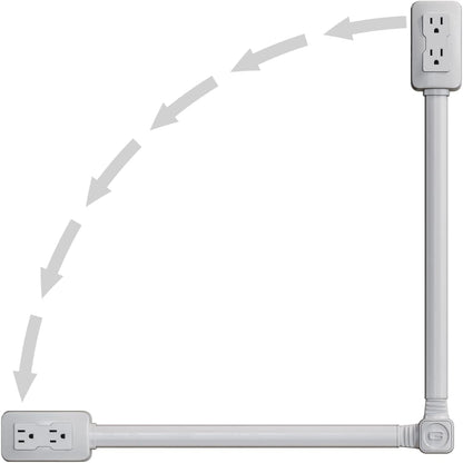 Electrical Outlet Extender. Access Hard-To-Reach Outlets! Features USB-A, USB-C, and 2 AC Outlets, Extends 22"-34", Rotates 180°. Use behind Couches, Nightstands, Desks, and More.