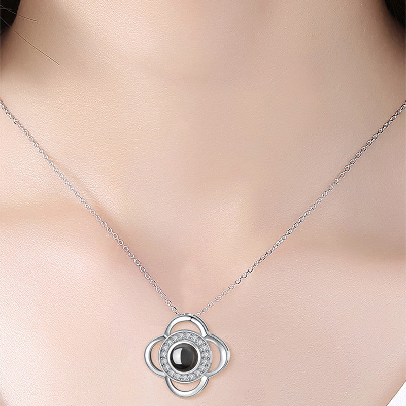 Valentine’s Day Metal Rose Gift Box Necklace for Girlfriend