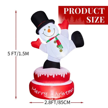 4.8FT Lighted Christmas Inflatable Rotating Snowman