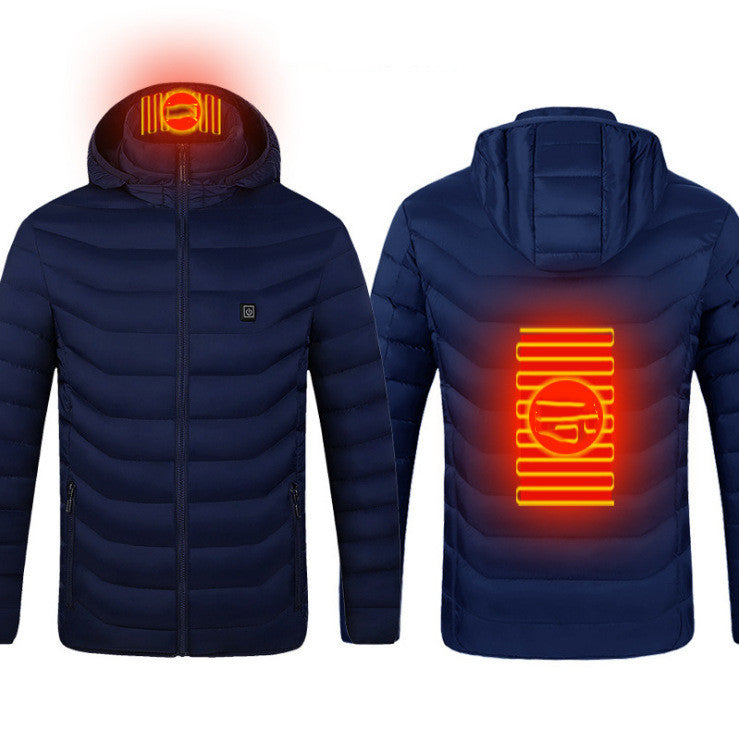Winter Heated USB Jacket – Electric Cotton Thermal Coat for Men