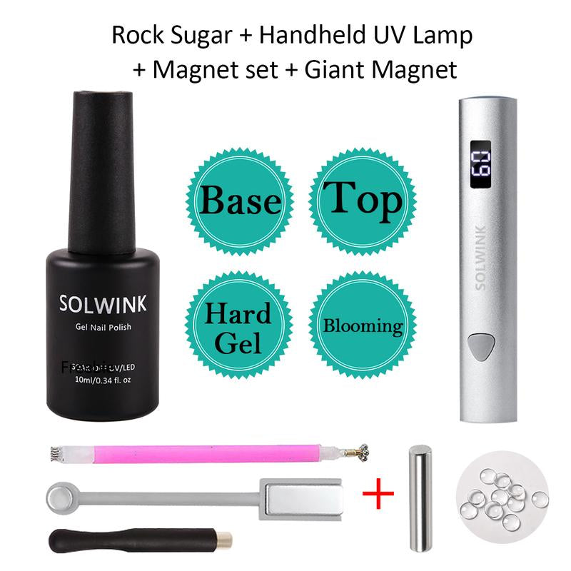 Rock Sugar No Wipe Top Coat Base Coat Hald Gel Blooming Foundation Nail Polish Soak off UV LED Nail Gel