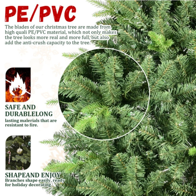 6ft Artificial Green Christmas Tree with 1339 PVC Hard Needle Tips