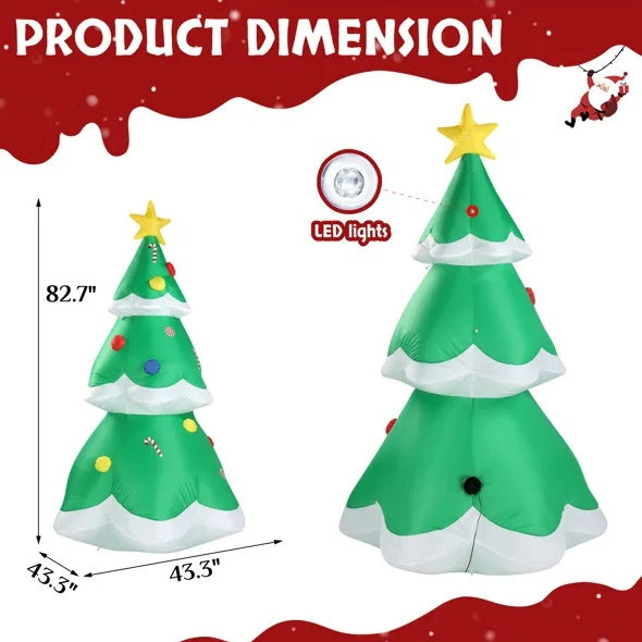 6.9 FT Inflatable Christmas Tree With LED Lights