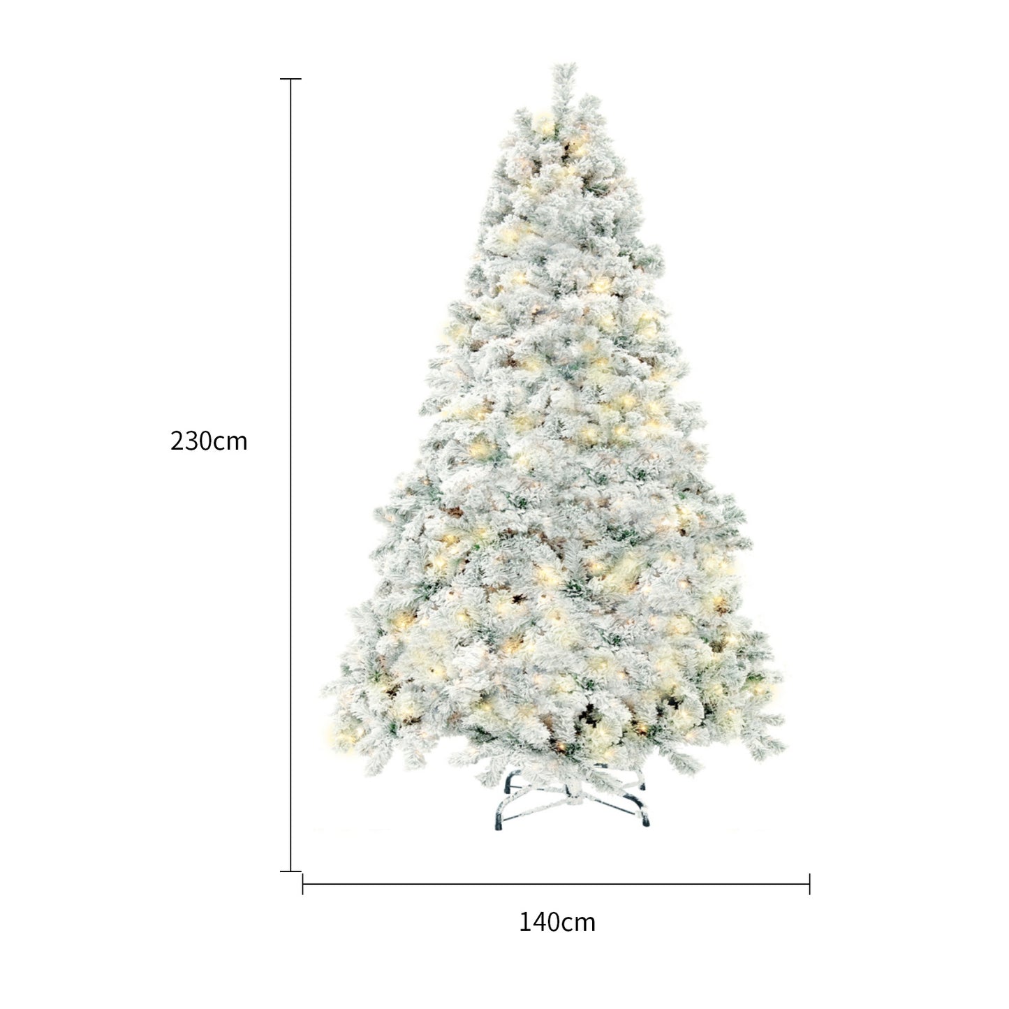 Snow PVC Artificial Christmas Tree for Home & Store Window Decor